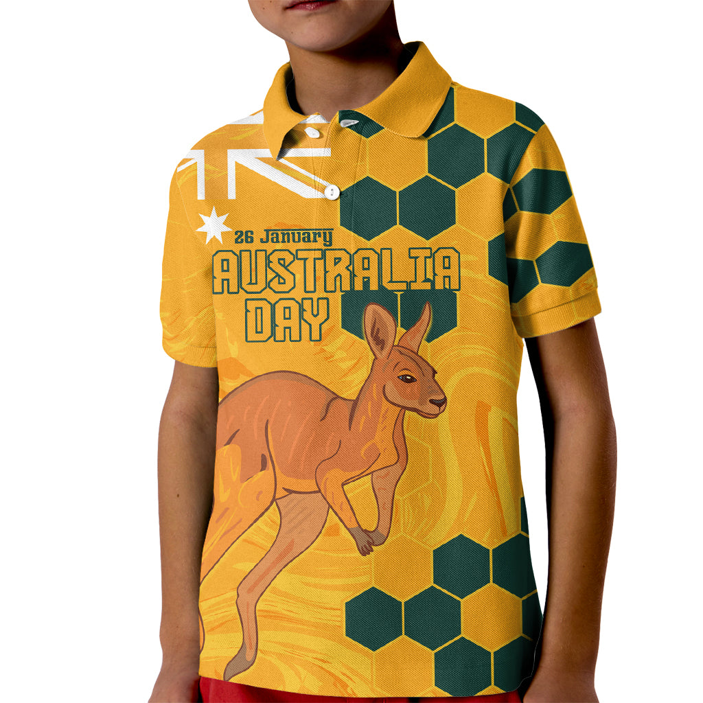 Custom Australia Day Soccer Socceroos Kid Polo Shirt We Are One And Free