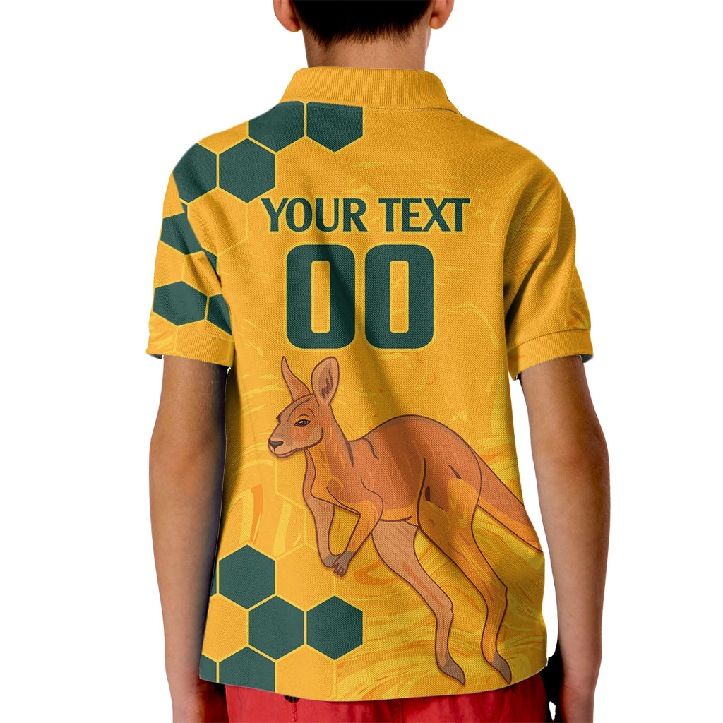 Custom Australia Day Soccer Socceroos Kid Polo Shirt We Are One And Free