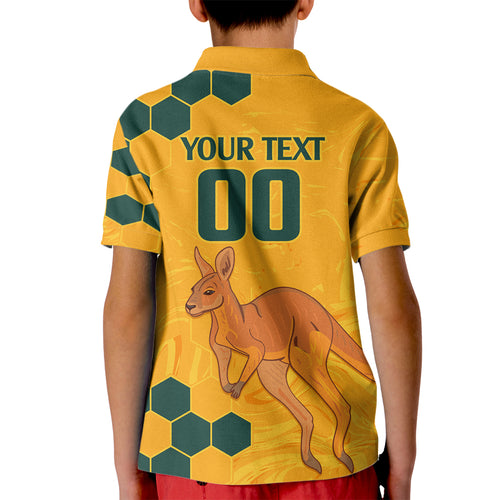 Custom Australia Day Soccer Socceroos Kid Polo Shirt We Are One And Free