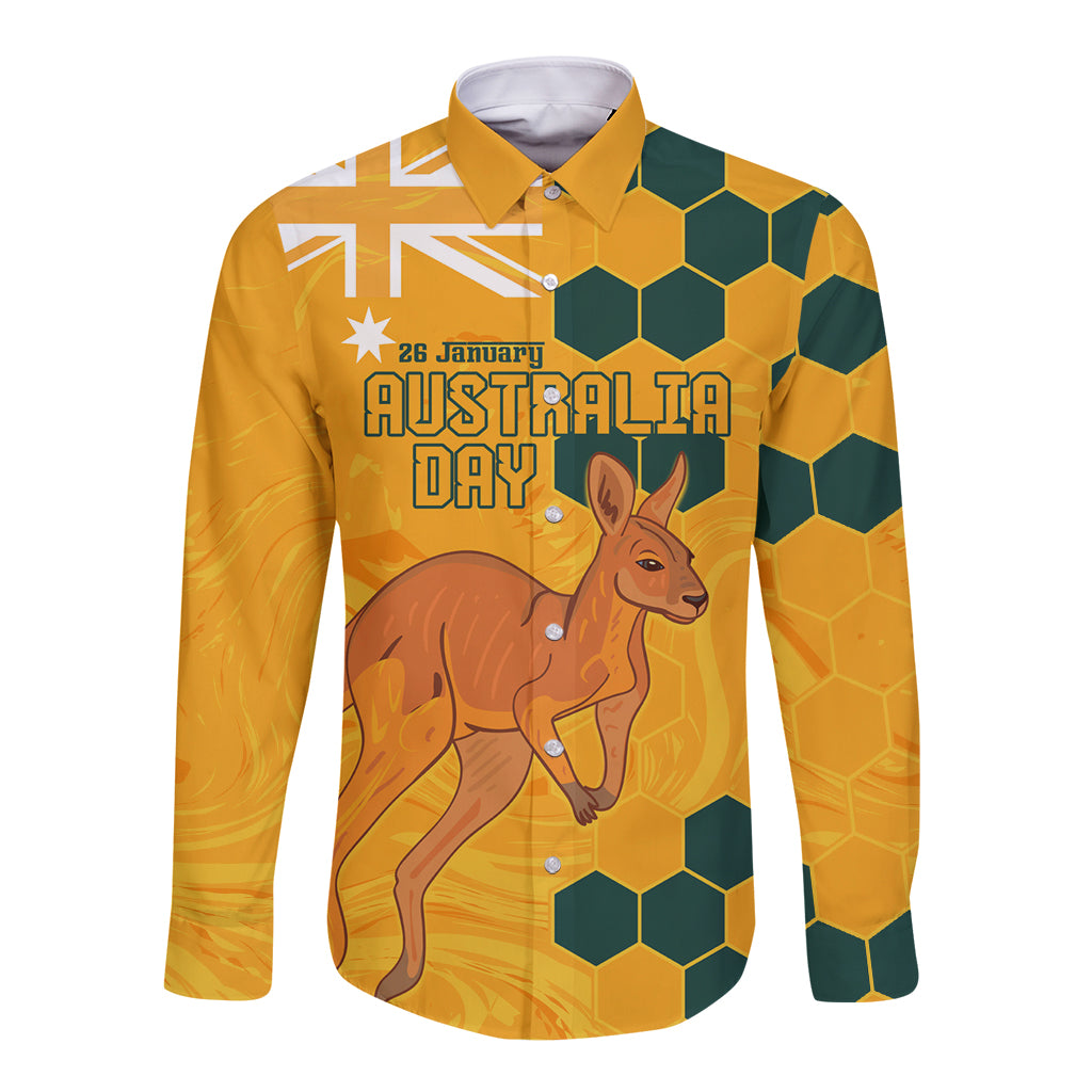 Custom Australia Day Soccer Socceroos Long Sleeve Button Shirt We Are One And Free