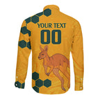 Custom Australia Day Soccer Socceroos Long Sleeve Button Shirt We Are One And Free