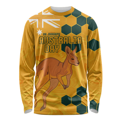 Custom Australia Day Soccer Socceroos Long Sleeve Shirt We Are One And Free