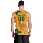 Custom Australia Day Soccer Socceroos Men Tank Top We Are One And Free