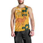 Custom Australia Day Soccer Socceroos Men Tank Top We Are One And Free