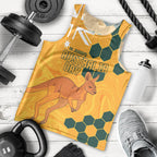 Custom Australia Day Soccer Socceroos Men Tank Top We Are One And Free