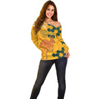 Custom Australia Day Soccer Socceroos Off Shoulder Sweater We Are One And Free
