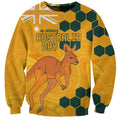 Custom Australia Day Soccer Socceroos Sweatshirt We Are One And Free