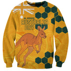 Custom Australia Day Soccer Socceroos Sweatshirt We Are One And Free