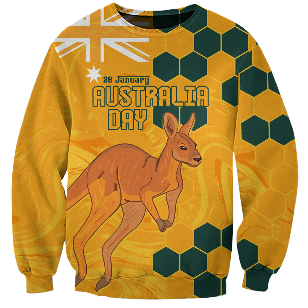 Custom Australia Day Soccer Socceroos Sweatshirt We Are One And Free