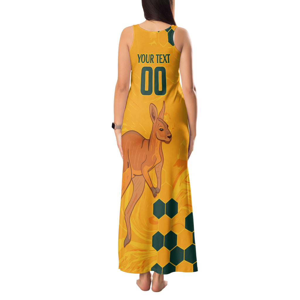 Custom Australia Day Soccer Socceroos Tank Maxi Dress We Are One And Free
