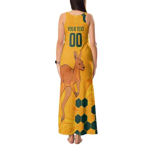 Custom Australia Day Soccer Socceroos Tank Maxi Dress We Are One And Free