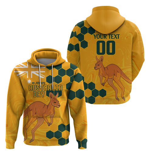 Custom Australia Day Soccer Socceroos Zip Hoodie We Are One And Free