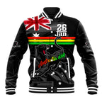 Personalised NRL Panthers Australia Day Baseball Jacket Proud Of Our Boys Black