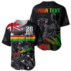 Personalised NRL Panthers Australia Day Baseball Jersey Proud Of Our Boys Black