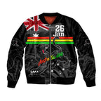 Personalised NRL Panthers Australia Day Bomber Jacket Proud Of Our Boys Black