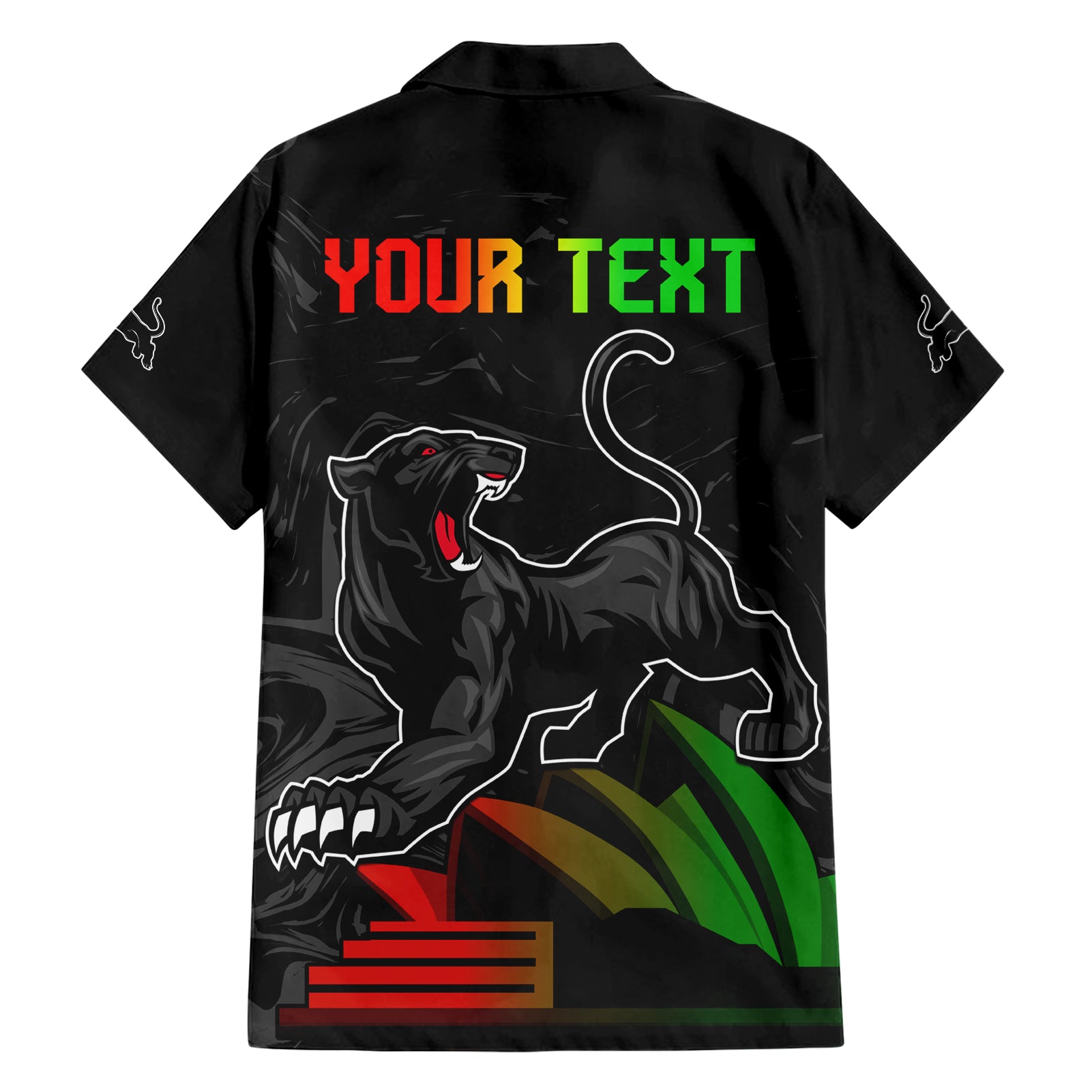 Personalised NRL Panthers Australia Day Hawaiian Shirt Proud Of Our Boys Black