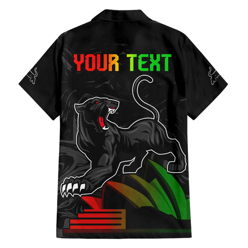 Personalised NRL Panthers Australia Day Hawaiian Shirt Proud Of Our Boys Black