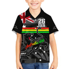 Personalised NRL Panthers Australia Day Hawaiian Shirt Proud Of Our Boys Black