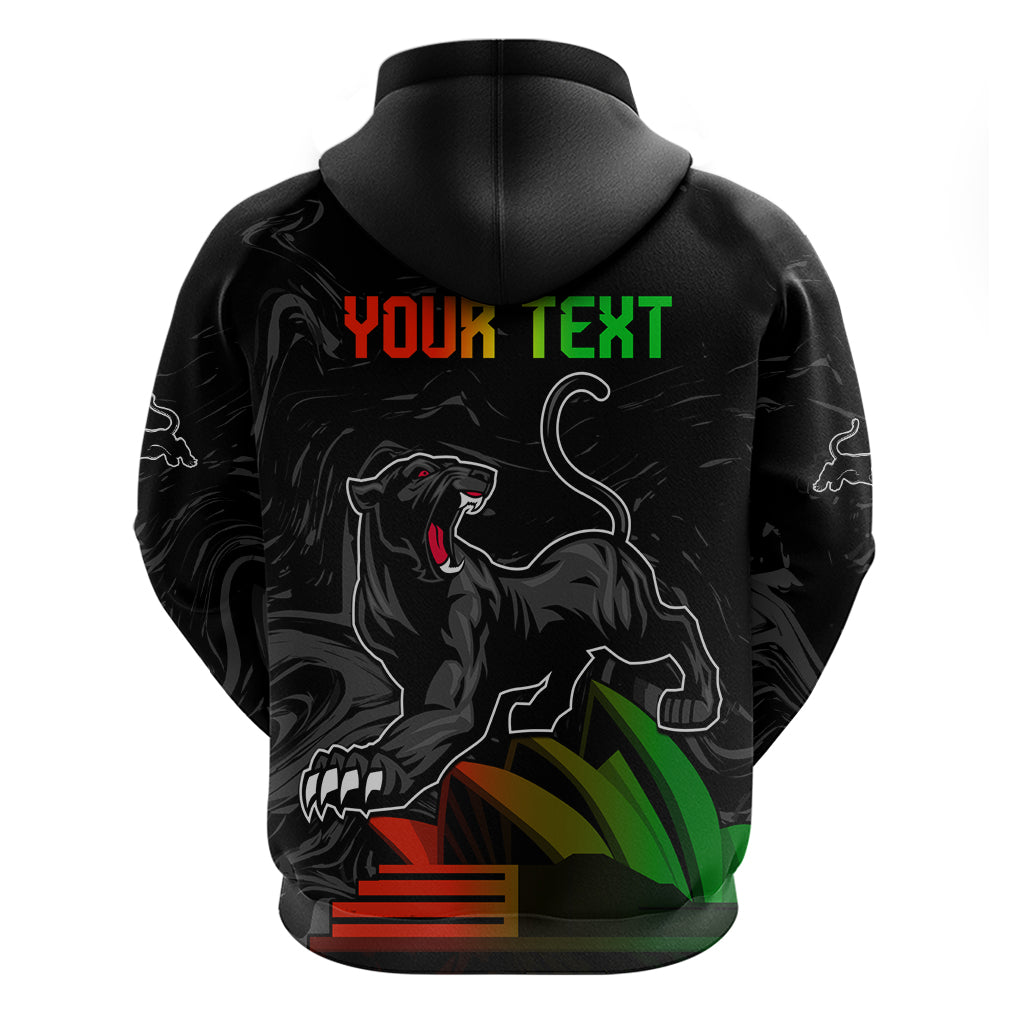 Personalised NRL Panthers Australia Day Hoodie Proud Of Our Boys Black