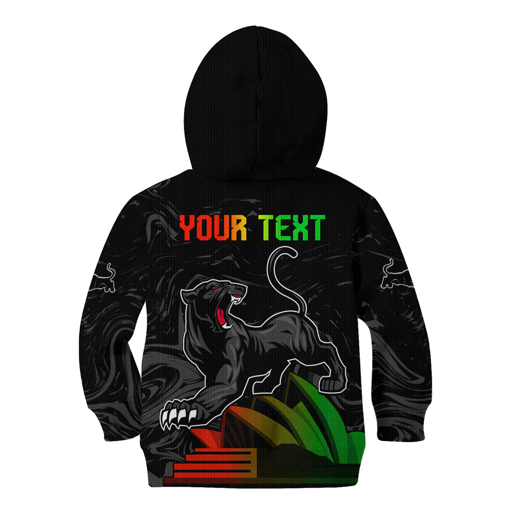 Personalised NRL Panthers Australia Day Kid Hoodie Proud Of Our Boys Black