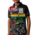 Personalised NRL Panthers Australia Day Kid Polo Shirt Proud Of Our Boys Black