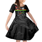 Personalised NRL Panthers Australia Day Kid Short Sleeve Dress Proud Of Our Boys Black