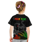 Personalised NRL Panthers Australia Day Kid T Shirt Proud Of Our Boys Black