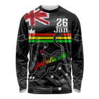 Personalised NRL Panthers Australia Day Long Sleeve Shirt Proud Of Our Boys Black