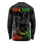 Personalised NRL Panthers Australia Day Long Sleeve Shirt Proud Of Our Boys Black