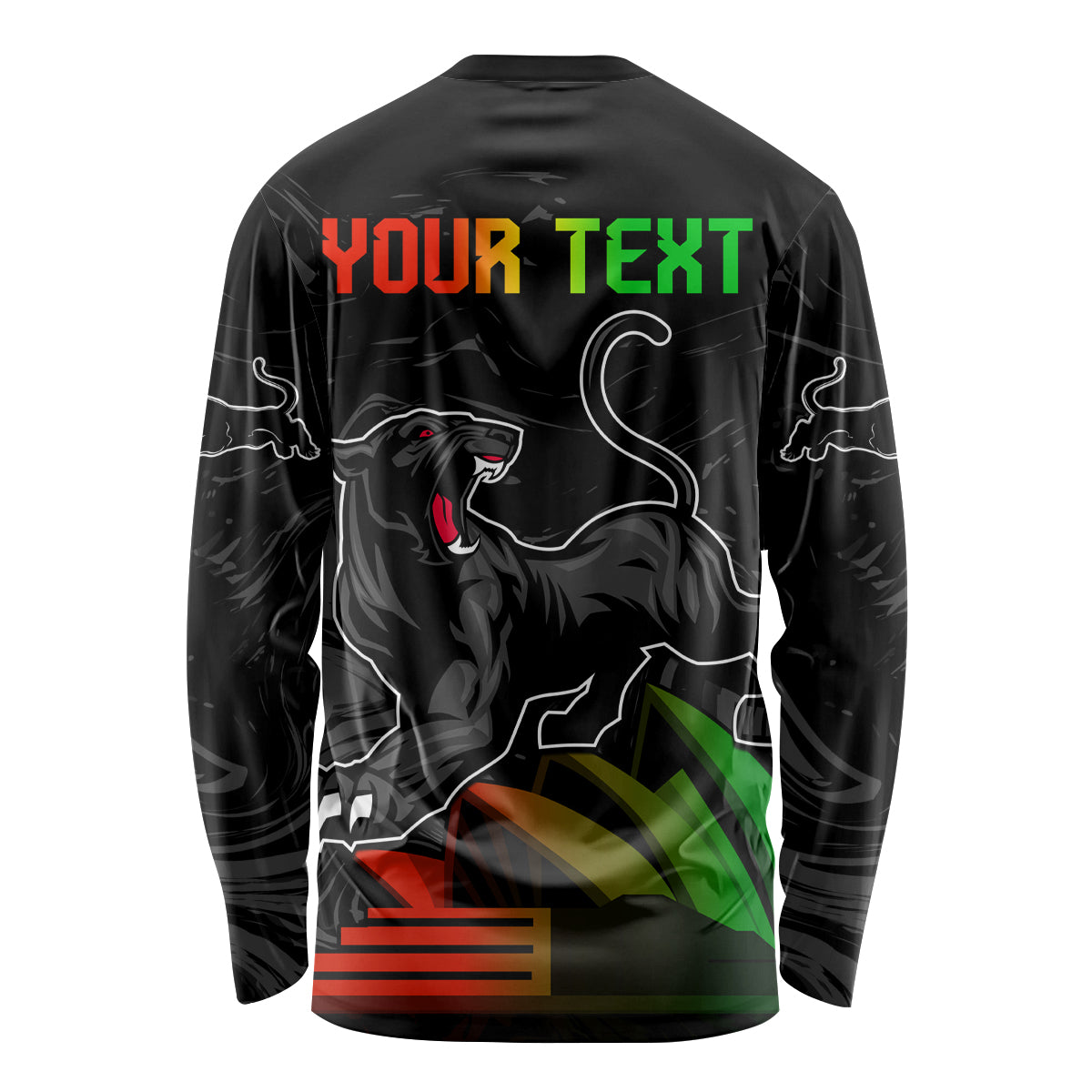 Personalised NRL Panthers Australia Day Long Sleeve Shirt Proud Of Our Boys Black