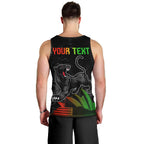Personalised NRL Panthers Australia Day Men Tank Top Proud Of Our Boys Black
