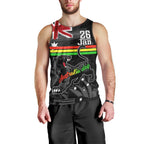 Personalised NRL Panthers Australia Day Men Tank Top Proud Of Our Boys Black