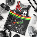 Personalised NRL Panthers Australia Day Men Tank Top Proud Of Our Boys Black