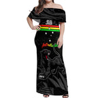 Personalised NRL Panthers Australia Day Off Shoulder Maxi Dress Proud Of Our Boys Black