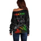Personalised NRL Panthers Australia Day Off Shoulder Sweater Proud Of Our Boys Black