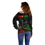 Personalised NRL Panthers Australia Day Off Shoulder Sweater Proud Of Our Boys Black