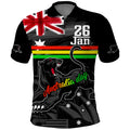 Personalised NRL Panthers Australia Day Polo Shirt Proud Of Our Boys Black