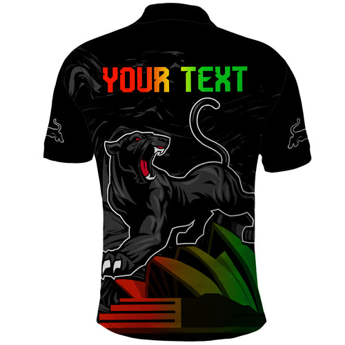 Personalised NRL Panthers Australia Day Polo Shirt Proud Of Our Boys Black