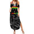 Personalised NRL Panthers Australia Day Summer Maxi Dress Proud Of Our Boys Black