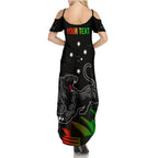 Personalised NRL Panthers Australia Day Summer Maxi Dress Proud Of Our Boys Black