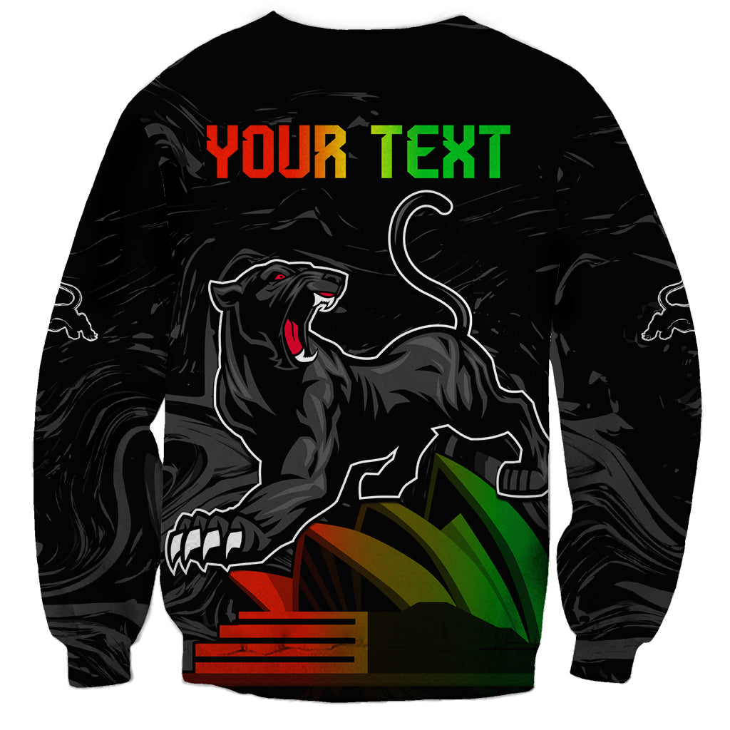 Personalised NRL Panthers Australia Day Sweatshirt Proud Of Our Boys Black