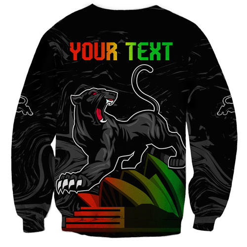 Personalised NRL Panthers Australia Day Sweatshirt Proud Of Our Boys Black