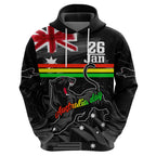 Personalised NRL Panthers Australia Day Zip Hoodie Proud Of Our Boys Black