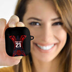 Custom New Zealand AirPods Case Maori Kiwiana Pattern Tukutuku Motif