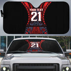 Custom New Zealand Auto Sun Shade Maori Kiwiana Pattern Tukutuku Motif