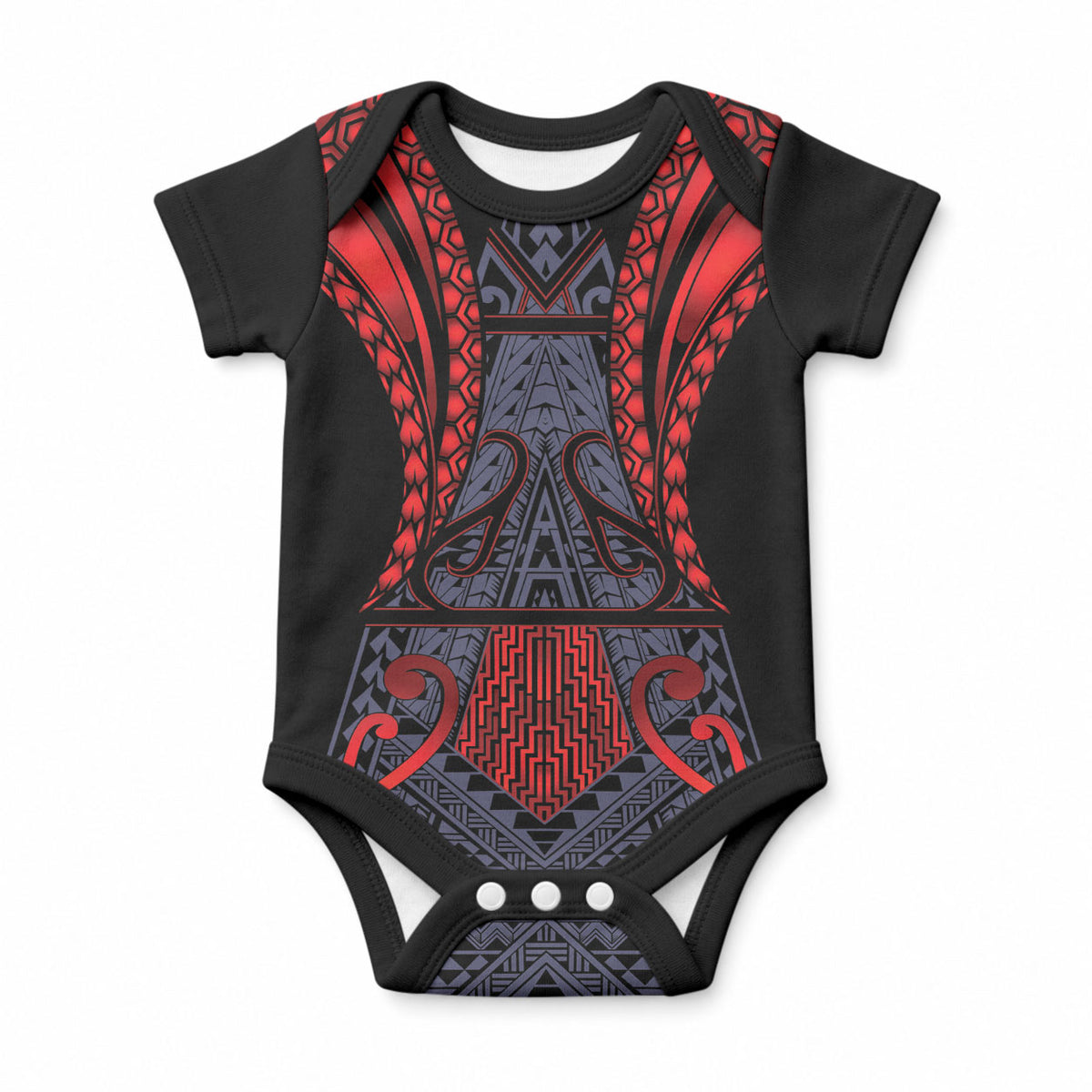 Custom New Zealand Baby Onesie Maori Kiwiana Pattern Tukutuku Motif