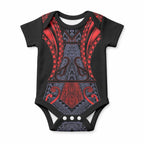 Custom New Zealand Baby Onesie Maori Kiwiana Pattern Tukutuku Motif