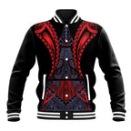 Custom New Zealand Baseball Jacket Maori Kiwiana Pattern Tukutuku Motif