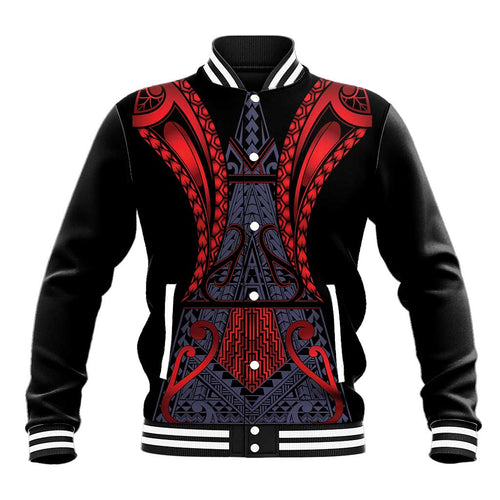 Custom New Zealand Baseball Jacket Maori Kiwiana Pattern Tukutuku Motif