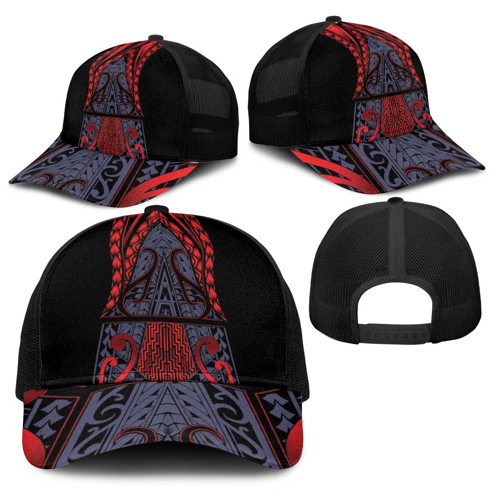New Zealand Baseball Net Cap Maori Kiwiana Pattern Tukutuku Motif